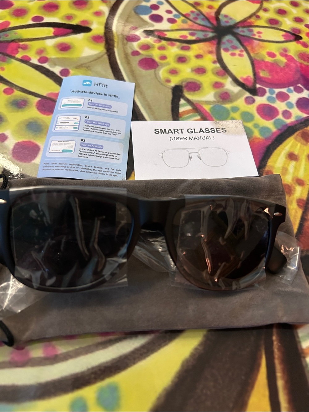 Smart Bluetooth Sunglasses with Polarized Lenses - Black